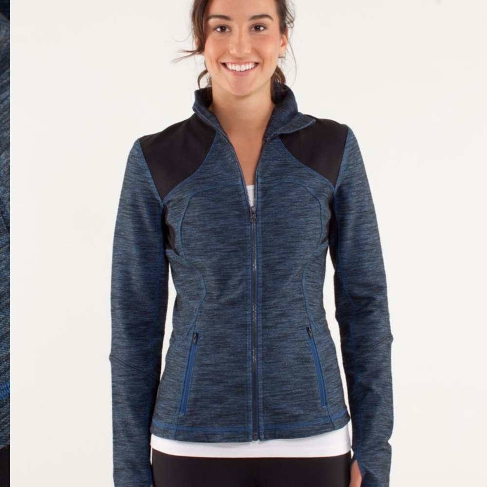 Full zip Denim-look Form jacket